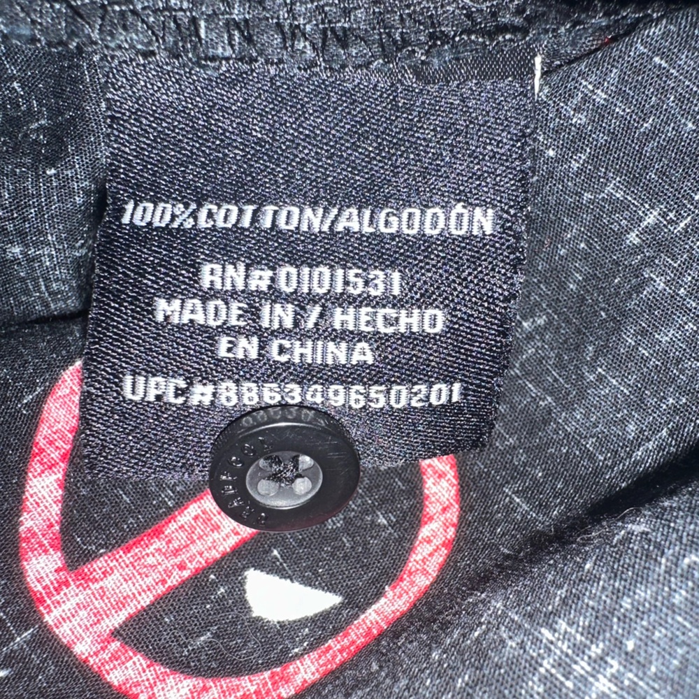 Marvel Deadpool Black And Red Button Down Shirt - image 7